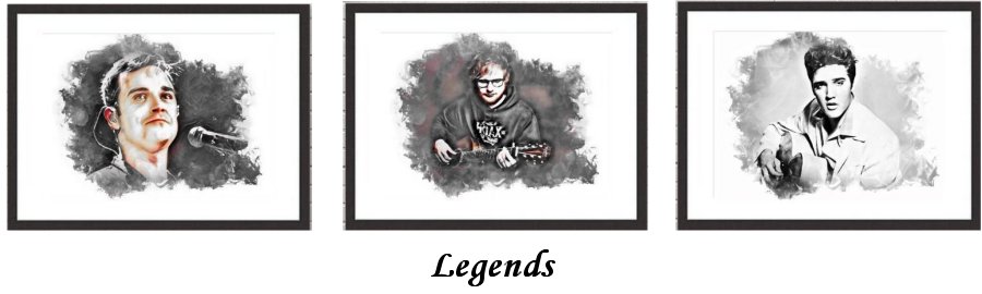 Legends of Music Framed Prints